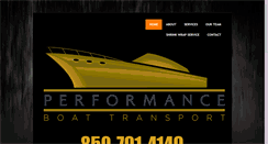 Desktop Screenshot of performanceboattransport.com