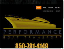 Tablet Screenshot of performanceboattransport.com